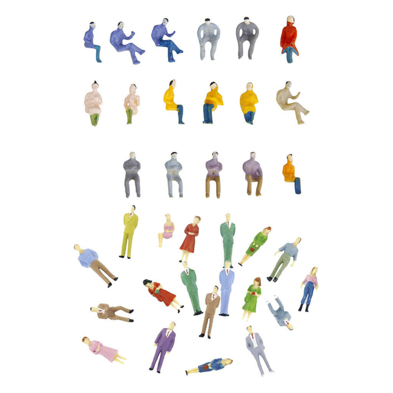 200 Pieces Plastic Mini People Figures for Train Scenery Layout 1:50 1:100