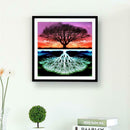 Tree DIY Full Drill Round Diamond Painting Embroidery Kits Cross Stitch (A)