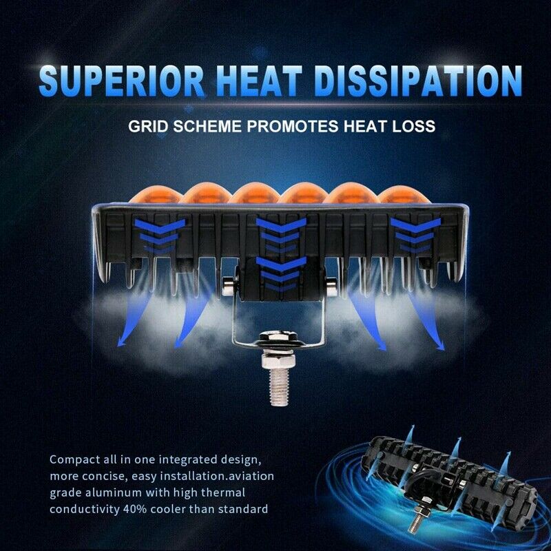 New 6 inch Led Light Bar 18W 12V/24V Led Work Light Bar Spotlight Flood Lam