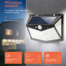 Solar Powered 212 LED PIR Motion Sensor Wall Light Garden Outdoor Lamp Lighting