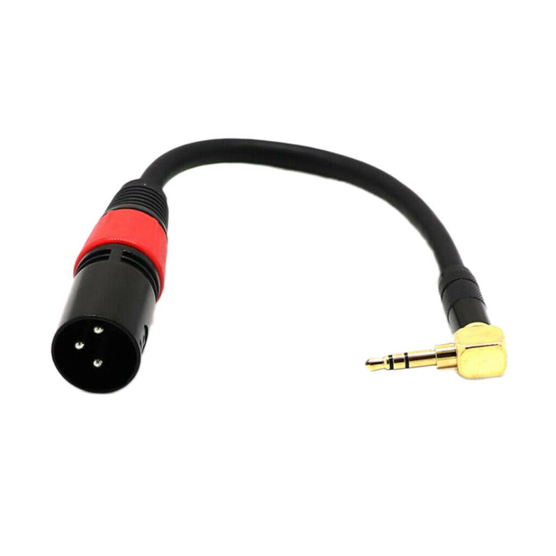 3 Pin XLR male to Right Angle 3.5mm Stereo Jack Mic Audio Cable
