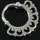 Tribal Circles Fan Round Septum Nose Rings Clicker Hanger Stud Piercing Jew