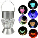 Solar Powered Color Change LED Diamond Light Garden Outdoor Yard Path Chandelier
