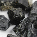 Natural Black Tourmaline Crystal Rough Rock Mineral Specimen Healing Stones 50g