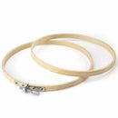 12Pcs Bamboo Cross Stitch Hoops Round Embroidery Hoops Adjustable Bamboo Ci