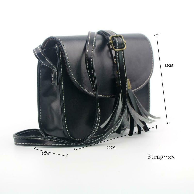 women messenger bags crossbody bags ladies shoulder purse(Black)