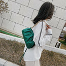 Women Chain Shoulder Bags PU Leather Cloud Party Clutch Handbag (Green)