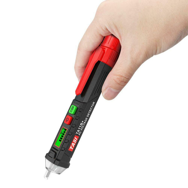 Non Contact Voltage Tester Pen Adjustable Sensitivity LCD Flashlight AC Detector