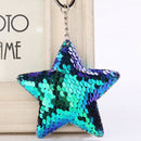 1Pc Women Sequin Star Shape Key Chain Handbag Keyring Jewelry Sequins Keych S6L3