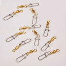 50pcs Stainless Steel Swivels Interlock Snap Fishing Lure Connector Acces JIY