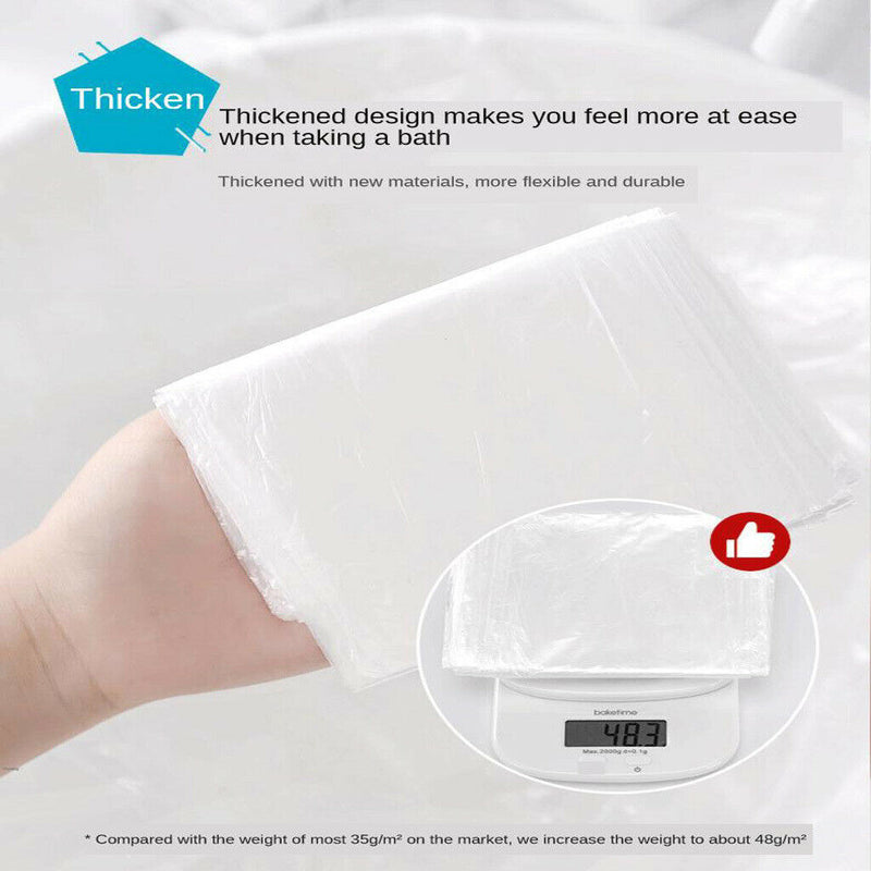 20 Pack Ultra Large Disposable Plastic Film Bathtub Bag, Bathtub Lining Bags for