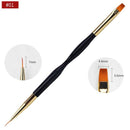 3 Piece Set Nail Art Pen Double Headed, Nail UV Gel Painting Brush Stick Ma
