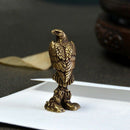 5X(China'S Archaize Eagle Small Statue Valuable Collection Of Beautiful Br G9S8)