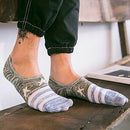 5 Pair Spring Summer Boat Socks Short Cotton Striped Male Ankle Socks Low C