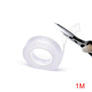 Double-Sided Clear Adhesive Tape Roll Nano PU Washable Removable Strong Sticky..
