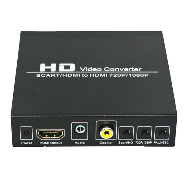 Metal SCART to HDMI Converter PAL/NTSC Upscaler Support HDMI Connector Output
