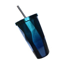 Stainless Steel Insulated Coffee Tumbler Cup Mug with Lid and Straw Blue
