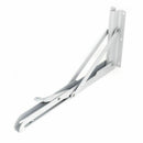 White Paint Metal Holder Bench Table Folding Shelf Bracket 29.5cmx15cm M9F9