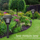 2 LED Garden Lawn Solar Mosquito Killer Purple Light Insect Pest Bug Zapper Lamp