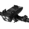 4 in 1 Bike Bicycle Phone Charging Treasure Rack Headlight (Black 4000mAh)