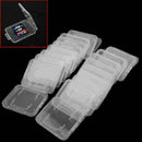 20 pcs Transparent Plastic Standard SD SDHC Memory Card Case Holder Boxes  ghj