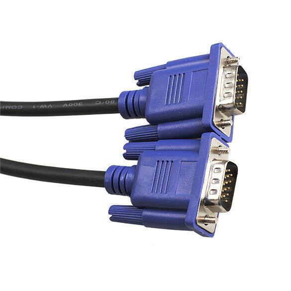 Premium 1.5M VGA To VGA 15pin Male to Male Monitor Cable for Laptop CRT DVD