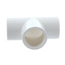 20mm PVC Tee 3 Way Water Pipe Tube Adapter Connectors White 5 Pcs
