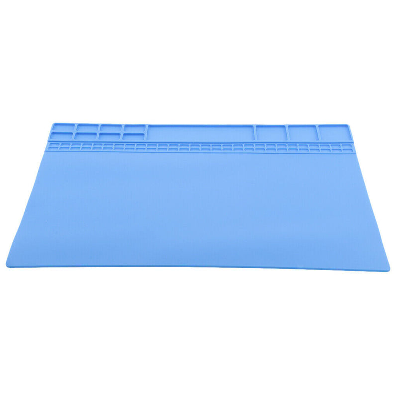 Silicone Heat Mat Insulation Kit Maintenance Desk Soldering Pad  Deep Blue