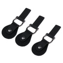 3x Black PU Leather Toggle Buckle Coat Duffle Buttons Jacket Sewing Fastener