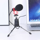 USB Wired Mute Microphone Studio Recording Vocal Omnidirectional Speaker