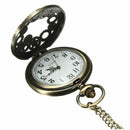 Retro Steampunk pocket watch quartz chain watch watches pendant necklace gi L5J3