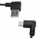USB 90 Degree A Male Micro-USB charging data cable bend left retractable sp
