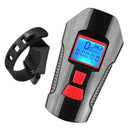 Bicycle Headlight LED Rechargeable Bike Plastic w/ Horn Deluxe Edition Red USB
