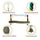 2X(Chicken Swing Wooden Colorful Chicken Toys For Hens Bird Parrot Trainnin