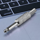 2pcs 6.35mm Single Channel Guitar Bass Audio Plug Cable Adapter Connector