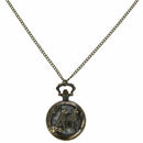Bronze Wolf Quartz Pocket Watch Necklace Pendant Women Men's Gifts Wolf