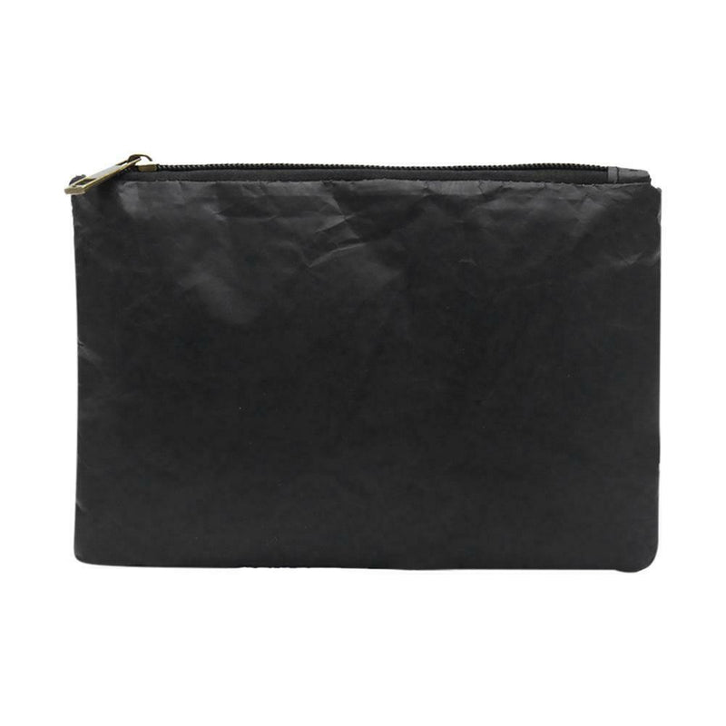 Retro Eco-Friendly Female Solid Color Clutch Women Tide Makeup Bags (Black) A
