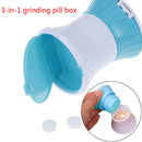 1x Pill Medicine Crusher Grinder Grind Splitter Cutter Organize Box Travel UseOZ