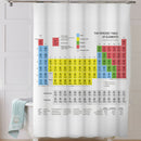 Periodic Table of the Element Waterproof Shower Curtain 12 Hooks Bathr MCW