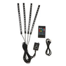 Car LED Strip Light RGB Music Car Interior Light Sound Active Remote Control