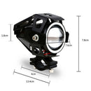 1pc U7 Angel Devil Eye Light 125W Motorcycle LED Fog Spotlight HeadLight OZ