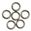 6pcs Alloy Round Circle Rings Spring Snap Hooks Clip For Handbag Strap
