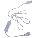 1Pc 1m USB Cable with Switch ON/OFF Cable Extension Toggle for USB Lamp USB  Gw