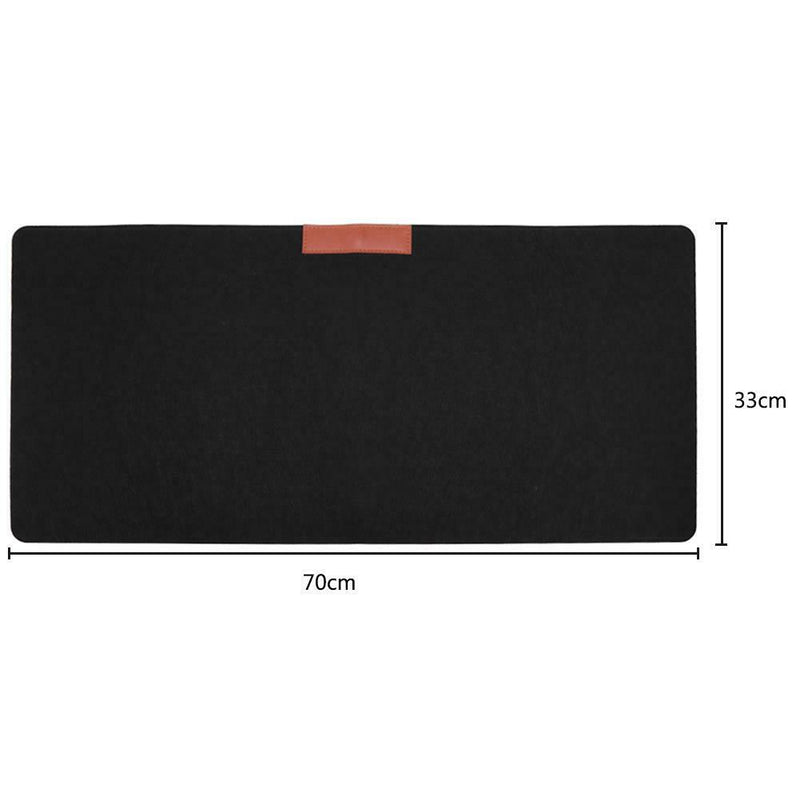 Office Computer Desk Mat Modern Table Wool Felt Laptop Desk Mat(Black)