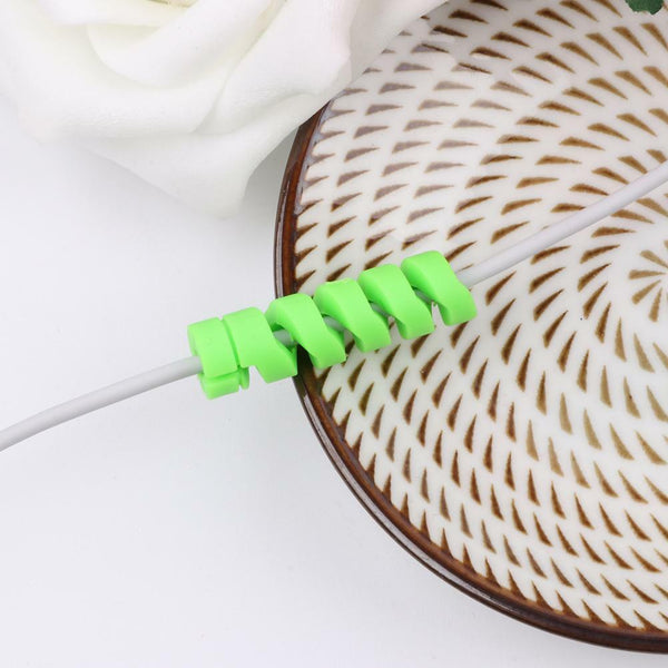 4pcs Cable Protector Data Wire Silicone Bobbin Winder USB Charging Case Cover