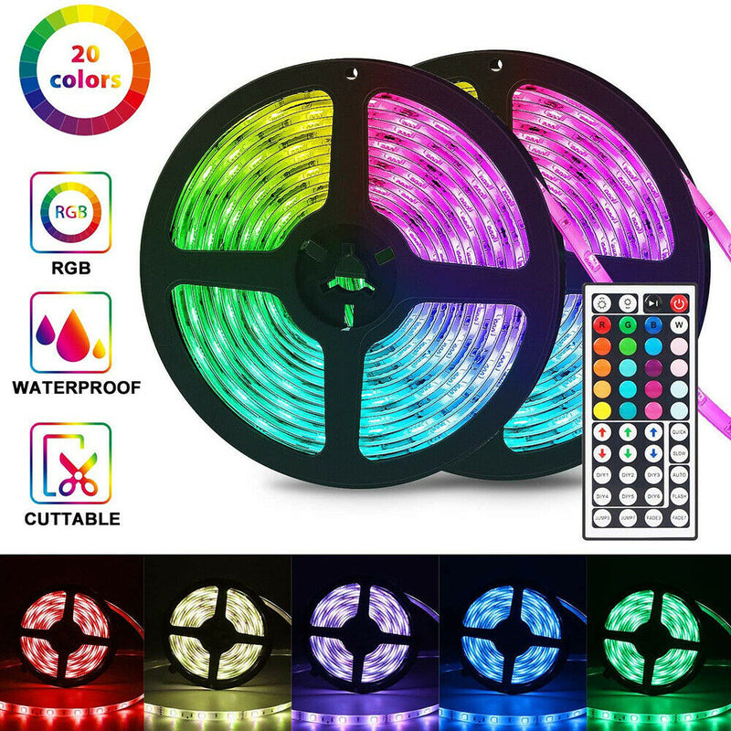 10m RGB LED Strip Lights 44 Keys Remote Control LED Tape Ribbon Home Decor