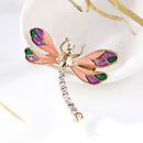 New Enamel Crystal Dragonfly Insect Brooch Scarf Pin Jewelry Bag Ornament Gift-