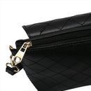 useful Elegant Fashion Lattice Messenger Bag Mini Simple Black Sling Bag HandbME