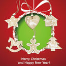6pcs Hemp Rope Wooden Christmas Pendent Xmas Tree Hanging Ornaments Party Decor