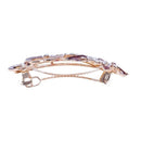 Lady Party Flower Design Rhinestone Detail Barrette Hair Clip H2A7